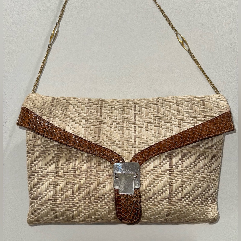 Vintage Woven Shoulder bag Clutch
